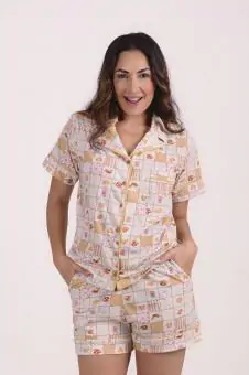 PIJAMA AMERICANO CURTO - Código 610-223